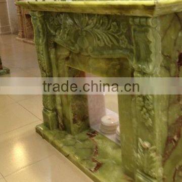 PAKISTAN FACTORY MADE DARK GREEN ONYX FIREPLACES