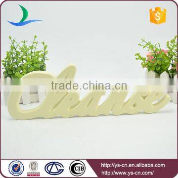 letter shape ceramic sign board for decoration