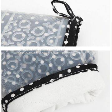 Double Layer Cotton Silicone Gloves for Baking Grill BBQ photo-3