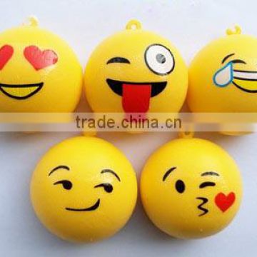 2017 new design PU funny emoji face toy emoji gift squishy