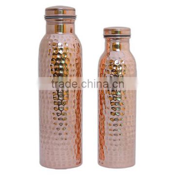 Handmade Pure Copper Design Water Bottle 600 and 900 ml