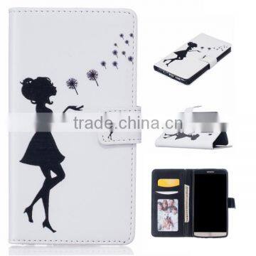 Low Price High Quality Embossed Leather Phone Wallet Case For LG