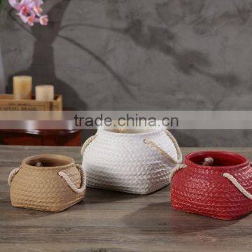 2016 Newest Funny Bag Shaped Stoneware Type for Garden Decoration Flower Pot/flower Plants photo-3