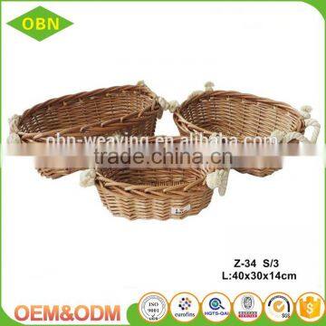 China Customized Cheap Decorative Stylish Christmas Empty Mini Gift Wicker Baskets Wholesale photo-2