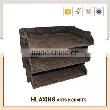 Natural Wood Floor Stand Wooden Shelf With Top Quality photo-6