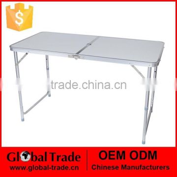 450111 4ft Adjustable Folding Lightweight aluminum Table outdoor With Portable Carrying Handle New