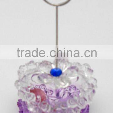 New Design Acrylic LED Lighting Heart Gift Box Card Holders for Desk Decor photo-6