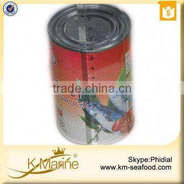 New Processing Halal Wholesale Canned Mackerel in Tomato Sauce