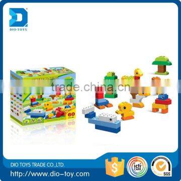 2016 60 pcs connecting bricks toy supplier plastic connecting bricks toy supplier custom connecting bricks toy supplier