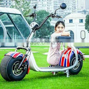 2017 800w-2000w electric citycoco scooter of steel frame with Intelligent Brushless controller