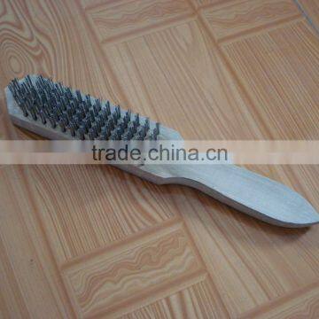 wooden handle wire brush