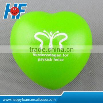 Red heart shape pu anti stress squeeze reliever ball toy
