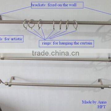 2015 new fasionable all kinds of curtain rod with fashionable finals,rings brackets