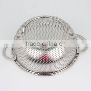 25.5cm 40.5cm Stainless Steel Colander With Two Handles for Rice / Fruit / Vegetable photo-4