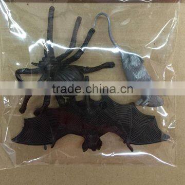 Realistic Design Halloween Insect Toy Black Plastic Bat photo-4