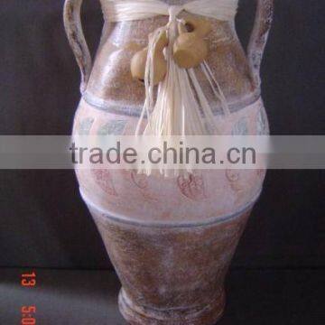 Clay ceramic vase, flower pot