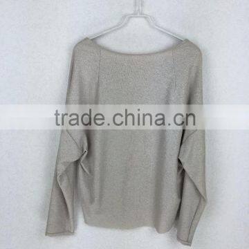 Original Design Long Sleeve Shining Fabric Top Casual Printed Women Top