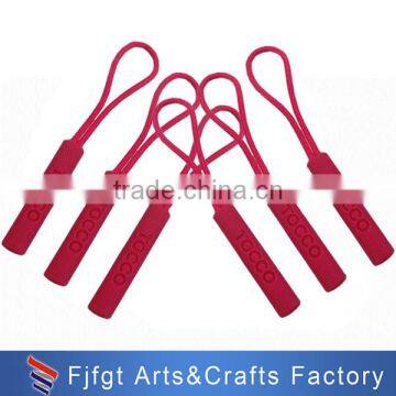 Factory Custom silicone rubber bag/garment zipper pull with new design