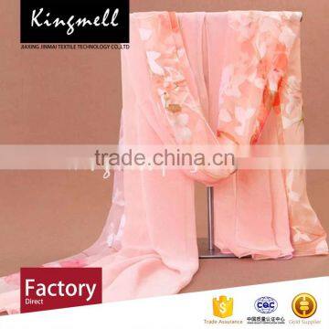 Custom-made Fashion Digital Printed Colorful Silk Chiffon Scarf Shawl photo-2