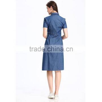 Domin Fashion Latest Formal Embroidery Jean Dress Patterns photo-6