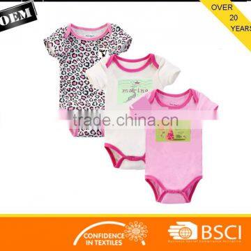 Newborn Clothes Short Sleeve Infant Product cotton Baby Romper with printing