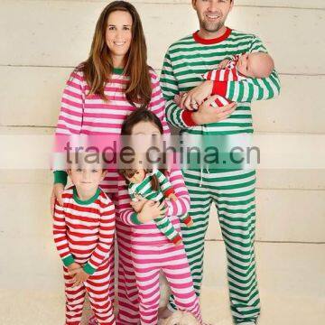 stripe knit cotton matching family pajamas