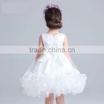 White Ruched Embroidery Flowers Dress Tulle Skirt Cocktail Dresses Ruffle Skirt photo-2