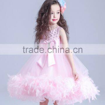 Pink Flowers Girl Dresses With Rhinestone Angel Dress photo-5