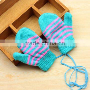TC13027 2016 New Fashion String Knit Kids Mitten Cheap Winter Warm Fingerless Kid Gloves Wholesale photo-4