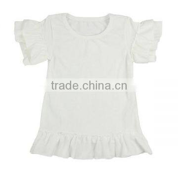 2015 hot sale the summer wholesalers in china blouse baby girls ruffle school white shirts