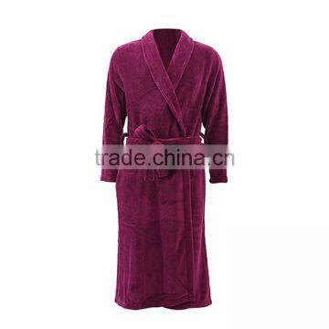 wholesale china supplier super soft coral fleece women bathrobe