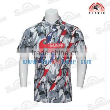 2016 Wholesale Custom Design Fishing Shirts Sublimated Short Sleeve Cheap Fishing Jerseys