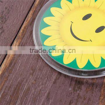 Cute Desigh Sunflower Pattern Round ID Card Holders photo-2