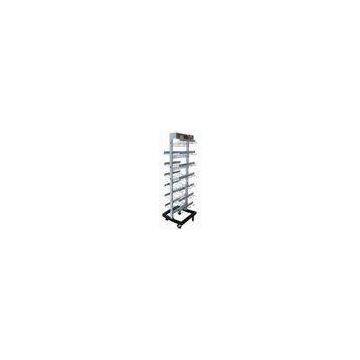Commercial Garment display rack / MDF four side retail clothes display stand hangers