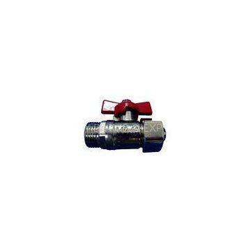 CFull Port Nickel Plated Brass Ball Valve Locking Handle For Gas
