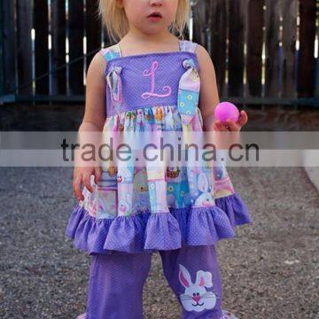 Spring 2017 Easter Girls Bunny Embroidery Outfit Persnickety Boutique Baby Clothing Wholesale