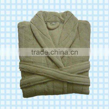 100% soft coral fleece bathrobe