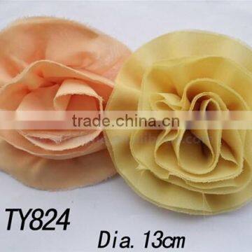 headband flower 13cm quality diy Fabric artificial flowers for garments shoes hats brooches hair ornaments accessories