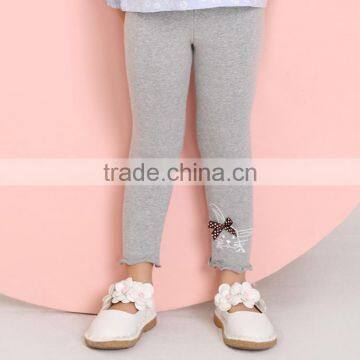 Baby-girl Leggings with Ankle Bow Lace Cuffs Pure Training Pants