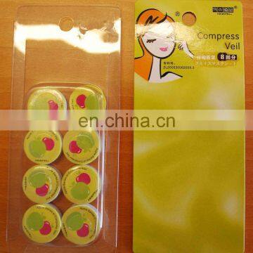 One-time aluminum-plastic packaging compressed cosmetic facial mask for diy