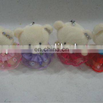 WMR1210 toy plush bear plush mobile phone chain small size