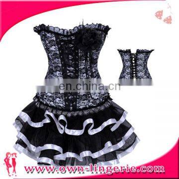 Women Sexy Animal Costumes Black Sexy Corset Tutu Dress