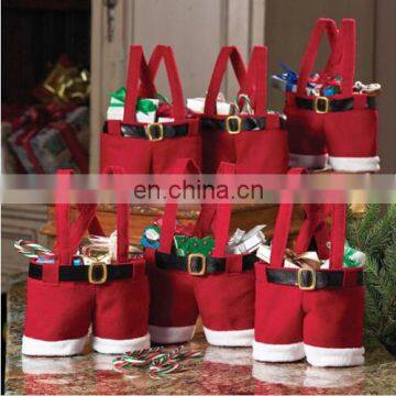 Christmas tree DecorationsSanta Pants Gift Treat Bags For Candy 8"X6"