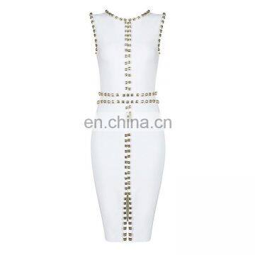 2017 Fashion Black Sleeveless O Neck Vent Heavy Beading Beauty Party Dresses photo-4