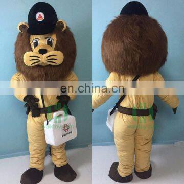 HI CE Short moustache lion mascot /animals costume /adult mascot costume