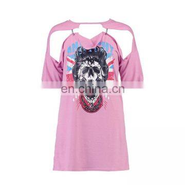Top Selling Summer Fashion Printed Short Sleeve Women t Shirt photo-4