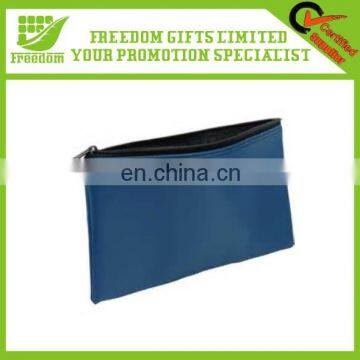 Curved Zipper Vinyl Bank Deposit Bags PVC Leather Bank Deposit Bags