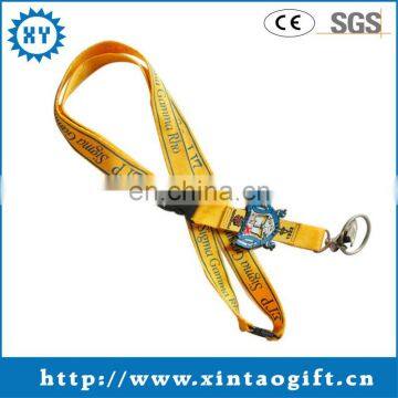 2014 Decorative polyester satin lanyard breakaway clip
