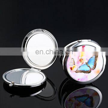 New style plated chrome pretty butterfly mirror