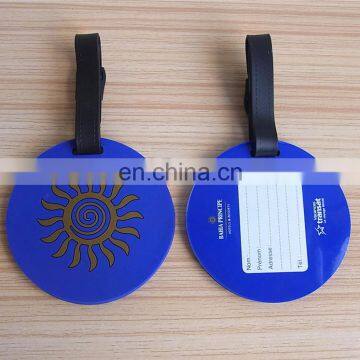 personalized blue pattern travel Rubber ID Tags Business Card luggage baggage tag